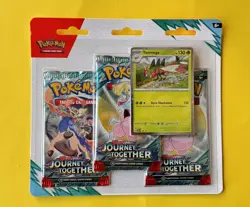 Pokemon TCG: Journey Together - Triple Blister Pack - Yanmega - New / Sealed ✅ - Image 1