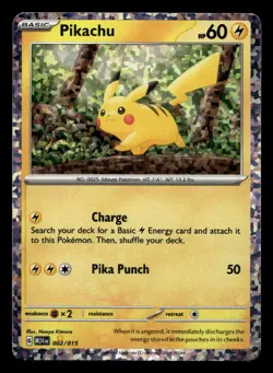 Pikachu 002/015 McDonald's Holo Promo 2024 Pokemon NM - Image 1