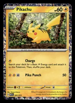 Pikachu 002/015 McDonald's Holo Promo 2024 Pokemon NM - Image 1