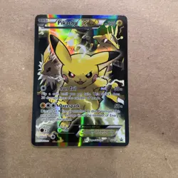 Pokemon TCG: Pikachu EX XY124 Full Art Holo XY Black Star Promo - Image 1