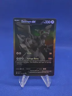 Pokemon Black Bolt Zekrom ex 172/086 Black White BW Rare NM - Image 1