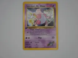 2000 Pokemon Gym Heroes 1st Edition Sabrina's MR. Mime #94/132 MINT - Image 1