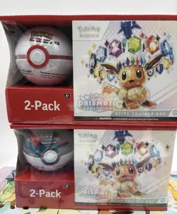 Pokemon TCG Prismatic Evolutions Elite Trainer Box ETB + Poke Ball BUNDLE Sam’s - Image 1