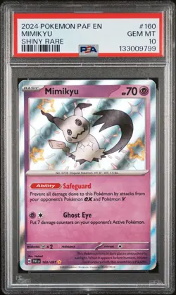 2024 POKEMON PAF EN-PALDEAN FATES SHINY RARE #160 MIMIKYU PSA 10 - Image 1