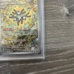 2024 Black Star Promo Surging Sparks Elite Trainer Box # 159 Magneton PSA 9 MINT - Image 3