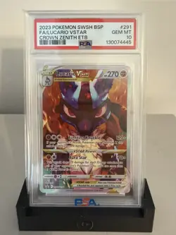 Pokemon TCG Lucario VSTAR SWSH291 PSA 10 - Image 1