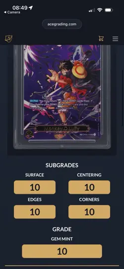 One Piece TCG -Monkey.D.Luffy (OP09-119) SP Carrying On His Will ACE 10 - Image 4