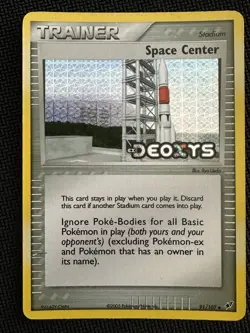 Space Center 91/107 EX Deoxys Reverse Holo Pokemon Card HP - Image 1