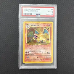 1999 Pokemon TCG Charizard Base Set Holo Rare Card 4/102 PSA 4 Great Gift Idea! - Image 1