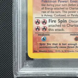 1999 Pokemon TCG Charizard Base Set Holo Rare Card 4/102 PSA 4 Great Gift Idea! - Image 5