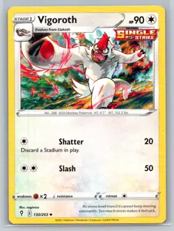Vigoroth #130/203 SWSH07: Evolving Skies Uncommon - Pokemon Cards G18 - Image 1
