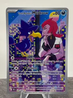 Pokemon Card Team Rocket's Murkrow 200/182 Destined Rivals Ultra Rare NM - Image 1