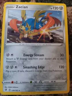 Zacian # 139/192 Rebel Clash Set Pokemon Trading Cards TCG Rare NM/M - Image 1