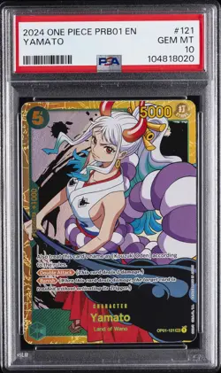 2024 ONE PIECE PRB01-PREM BOOSTER -ONE PIECE CARD THE BEST- #121 YAMATO PSA 10 - Image 1
