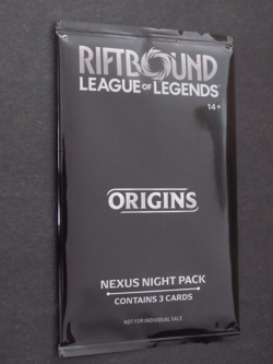 Riftbound Origins Nexus Night Pack Sealed English 3-Card Pack - Image 1