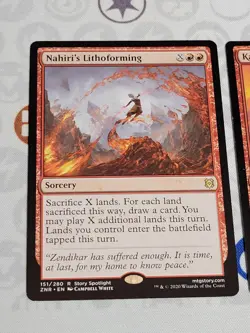 C3274 MAGIC MTG ZENDIKAR RISING KARGAN INTIMIDATOR NAHIRI'S LITHOFORMING LP RARE - Image 2