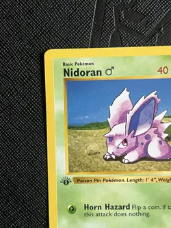 Pokemon TCG Nidoran (M) 55/102 1st Edition Base Set Shadowless (English) - LP - Image 4