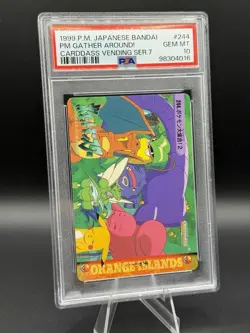1999 Pokemon Japanese Bandai PM Gather Around! Carddass Vending Psa10 #244 - Image 1