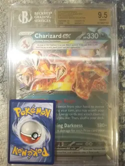 POKEMON BLACK STAR PROMO #196 CHARIZARD EX JUMBO BGS 9.5 GEM MINT PSA OVERSIZED - Image 1