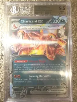 POKEMON BLACK STAR PROMO #196 CHARIZARD EX JUMBO BGS 9.5 GEM MINT PSA OVERSIZED - Image 3