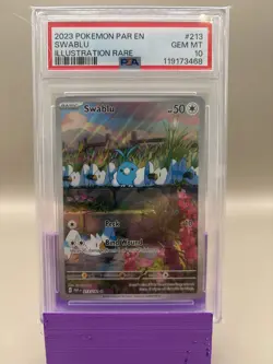PSA 10 GEM Mint - Swablu #213 Pokemon Paradox Rift, Graded - Image 1