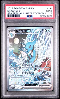2024 POKEMON SVP EN-SV BLACK STAR PROMO #131 KINGDRA EX PSA 9 - Image 1