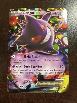 Gengar EX 34/119 Pokemon TCG Phantom Forces DMG - Image 1
