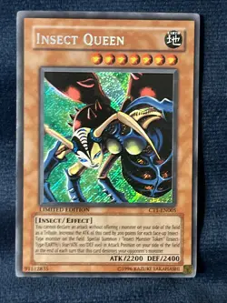 2004 Yu-Gi-Oh! Insect Queen CT1-EN005 Secret Rare Vintage Collector Tins - Image 1