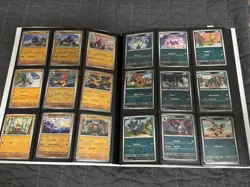 Pokemon Black Bolt/White Flare Binder And Bulk 262 Cards Total - Image 1