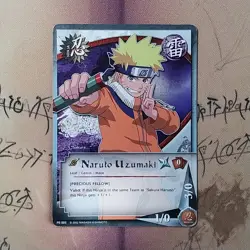 Naruto CCG, Naruto Uzumaki PR-005 Promo Rare Gold Text NM Trading Card English - Image 1