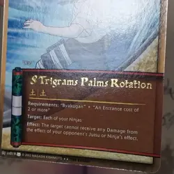 Naruto CCG, 8 Trigrams Palms Rotation #019 Gold Foil Text NM 1st Edition Card - Image 3