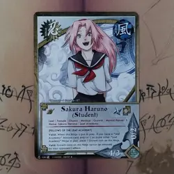 Naruto CCG, Sakura Haruno (Student) #728 1st Edition Regular NM Card English - Image 1