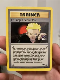 Lt. Surge's Secret Plan - 107/132 - Pokemon Gym Challenge Unlimited Rare Card LP - Image 1