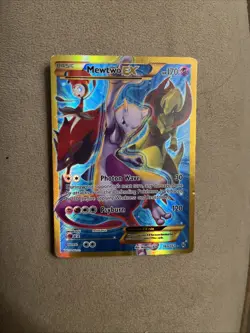 Pokemon Mewtwo EX TCG Full Art Holo Card Breakthrough Secret Rare 163/162 - Image 1