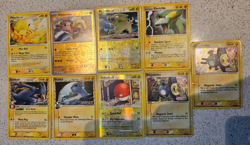 Pokemon Electric / Yellow Lot (9 Cards) - Pikachu, Hitmonlee Holo, Delta Species - Image 1