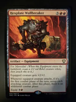Hexplate Wallbreaker NM Commander: Phyrexia: All Will Be One MTG FREE SHIPPING - Image 1
