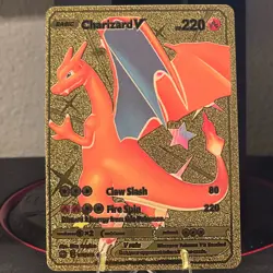 Pokemon (non-tcg) Charizard V 079/073 Gold Fan Art Card - Image 1