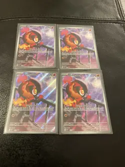 Pokemon TCG Charcadet Black Star Promo 022 Scarlet & Violet Phantasmal Flames x4 - Image 1