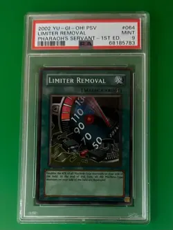 2003 Yugioh Limiter Removal PSV-064 1st Edition Super Rare PSA MINT 9 - Image 1