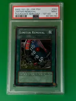 2003 Yugioh Limiter Removal PSV-064 1st Edition Super Rare PSA MINT 9 - Image 3