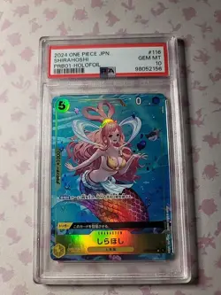 2024 ONE PIECE JAPANESE PRB01 SHIRAHOSHI HOLO FOIL OP03-116 PSA 10 GEM MINT - Image 1