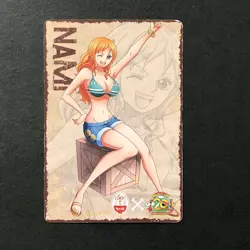 Y480 Nami Japanese One Piece x Nakau HOLO 20th Anniversary Card - Image 3
