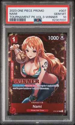 Nami ST01-007 Winner Vol.3 PSA 10 English One Piece Card Promo English GEM MINT - Image 1