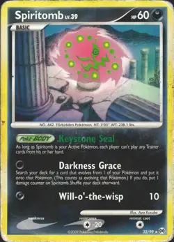 Spiritomb 32/99 Reverse Holo Rare Arceus Pokemon Card MP/HP - Image 1