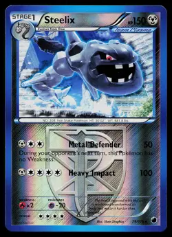 Pokemon Card - Steelix Plasma Freeze 79/116 Rare Reverse Holo - Image 1