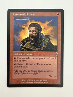 Crown of Flames MTG Magic the Gathering Card LP Lightly Played Invasion - Image 1
