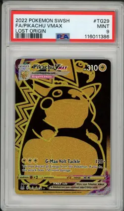 2022 Pokemon Lost Origin SWSH FA Pikachu Vmax #TG29 PSA 9 - Image 1