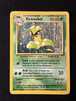 1999 Pokemon TCG Victreebel Holo Rare Unlimited Jungle 14/64 LP - Image 1