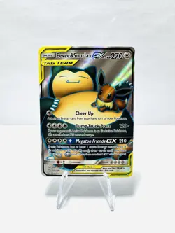 Pokemon Eevee and Snorlax Tag Team GX Full Art Sun and Moon 171/181 - Image 1