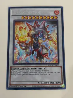 Yugioh - Jurrac Astero Meteor Giganoto Velphito - 1st Edition NM - Free Holo - A - Image 2